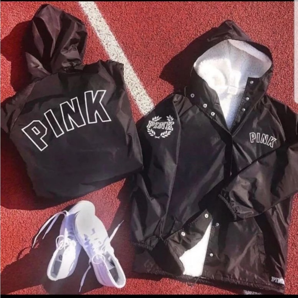 Victoria’s Secret PINK Sherpa Lined Coach Jacket - Medium